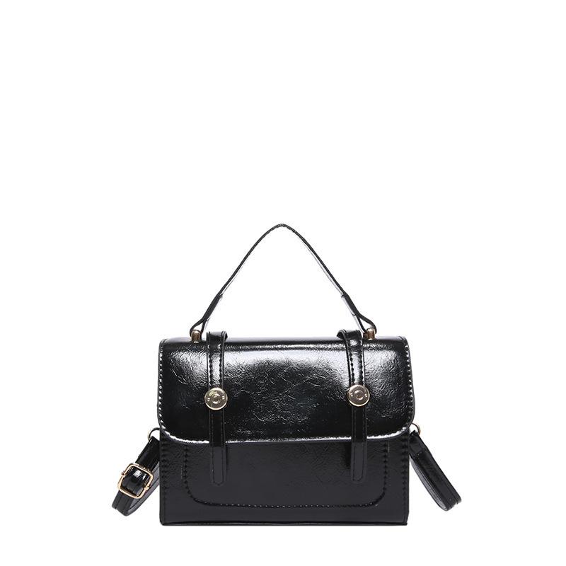 Commuter texture simple fashion handbag 2025 winter new foreign style ins shoulder messenger bag small square bag women