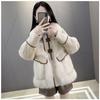 Women's Coat Fashion Popular Down  Coat  Autumn Winter with Fur Neighboring Fox Fur Grass Parker Coat Suede