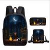 Classic 99 days in the forest 3D Printed 3pcs/Set pupil School Bags Laptop Daypack Backpack Inclined shoulder bag Pencil Case