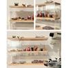 Clear Acrylic Display Shelf Case for Mini Funko Pop, Wooden Display Stand Riser 2 Layer Storage Rack for Decoration Action Figures Collectibles Toys,