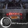 MACHSWON 2PCS 2" Round Red Side Marker Lights with Smoked Lens Universal for 12V Trailers Trucks Vans etc. IP67 Waterproof Led Clearance Marker
