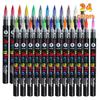 24 Colors Acrylic Paint Pens Liquid Brush Markers Set For Rock Ceramic Glass Painting