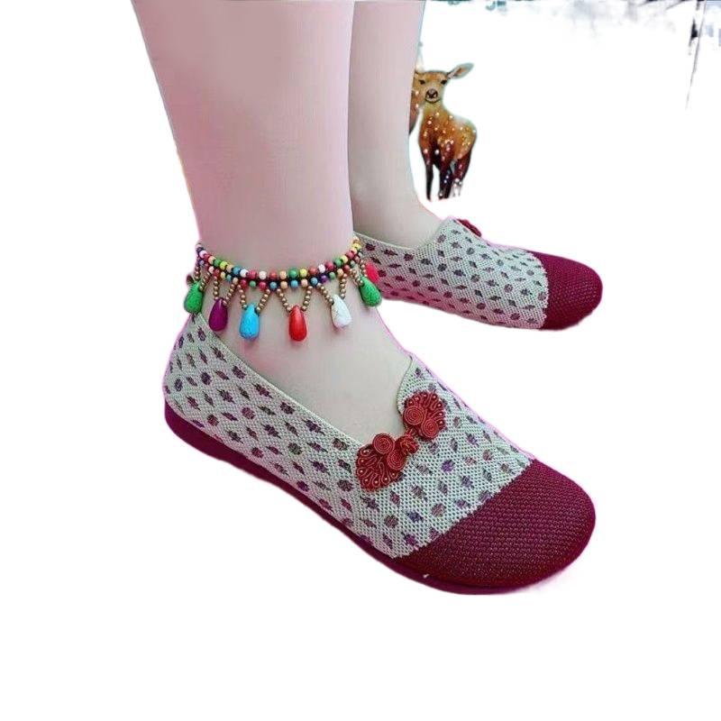 New spring and summer cloth shoes ultra-light and breathable flat bottom medium and shallow mouth single