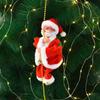 Electric Climbing Ladder Santa Claus Music Doll Christmas Ornament Decoration for Home Tree Hanging New Year Gift