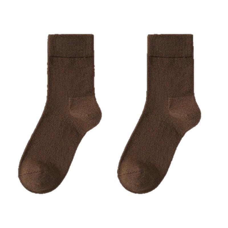 Women's 90% Pure Wool Merino Mid-Calf Socks - Warm, Thick, and Cold-Resistant for Autumn & Winter Hiking