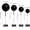 25pcs Gold & Black Ball Cake Topper Foam & Pearl Material for Anniversary Baby Shower Birthday Wedding Christmas Valentine's Day