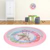 Wall Clock Plastic Cartoon Colorful Quartz Time Learning Hanging Clock for Kid S Bedroom Classroom