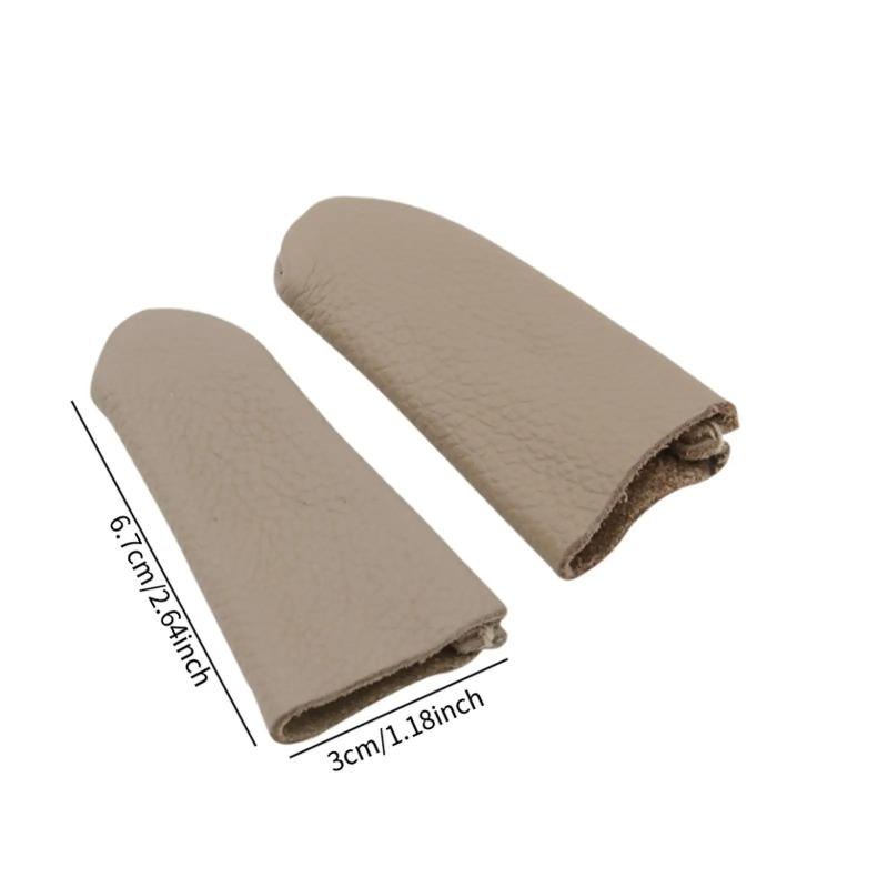 Finger Protectors Protective Sleeve Heat Insulation PU Leather Finger Cots Thimble Guards Tools for Hand Quilting Handmaking