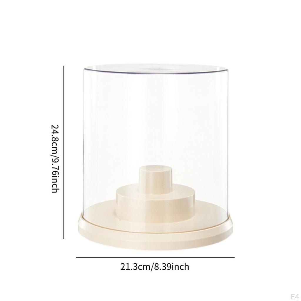 Display Case ,Countertop Box Organizer, Rotatable Stable Dustproof Shelf Showcase for