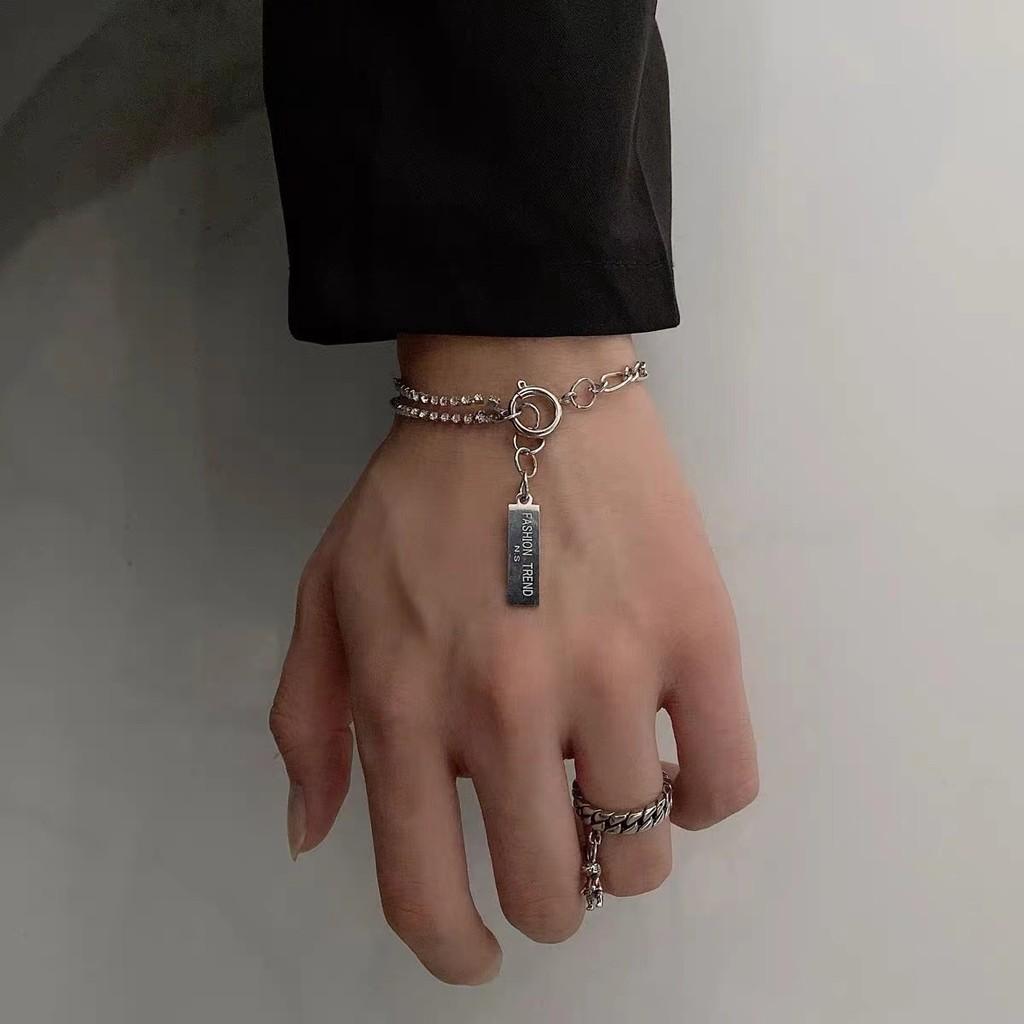 Fashionable Double Unisex Layer Bracelet Highend Alloy With Shapes Geometric