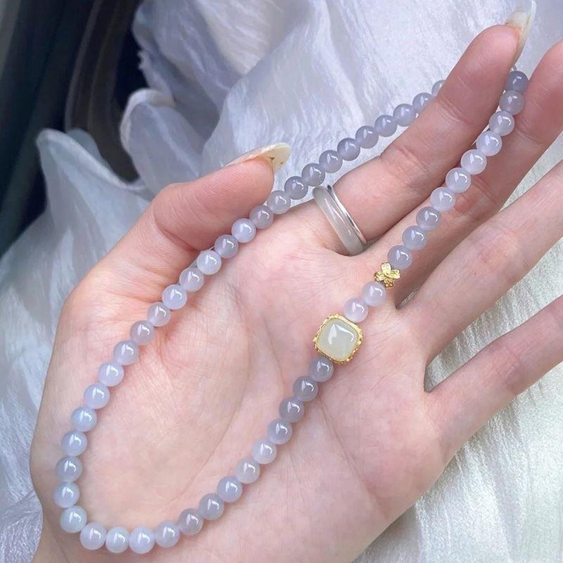 Retro Cigarette Purple Small Sugar Cube Bracelet Women's Cold Temperament White Double-layer Bracelet Design Sense Simple Personality Versatile