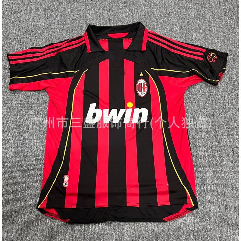 Retro AC Mailand 2006-07 Heim Auswärts Kaka 22 Fußballtrikot T-Shirt Herren Damen Sportbekleidung