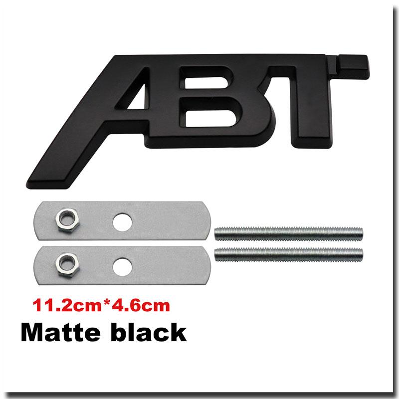 3D Metal ABT Car Trunk Sticker For Golf Polo Sagitar A3 A4 A5 A6 Intake Grille Decoration Accessories