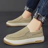 Summer Men Shoes Canvas Sneakers Men Platform Casual Walking Shoes Slip On Male Loafers Man Breathable Street Lazy Shoes