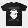 Asian Size Men Print T-shirt Goober Says Hey No-Cut Heat Transfer Print Cotton Tshirt