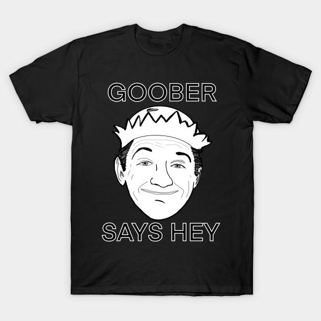 

Мужская черная футболка с принтом Goober Says Hey Печать на трансферной бумаге без вырезки Хлопковая футболка M чёрный