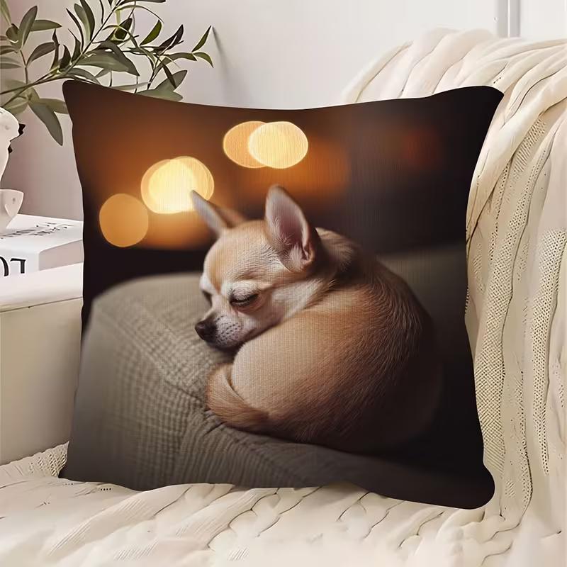 Cute animals print pillowcase: 2D flat printing, non-real embroidery, night sofa  night sofa cushion