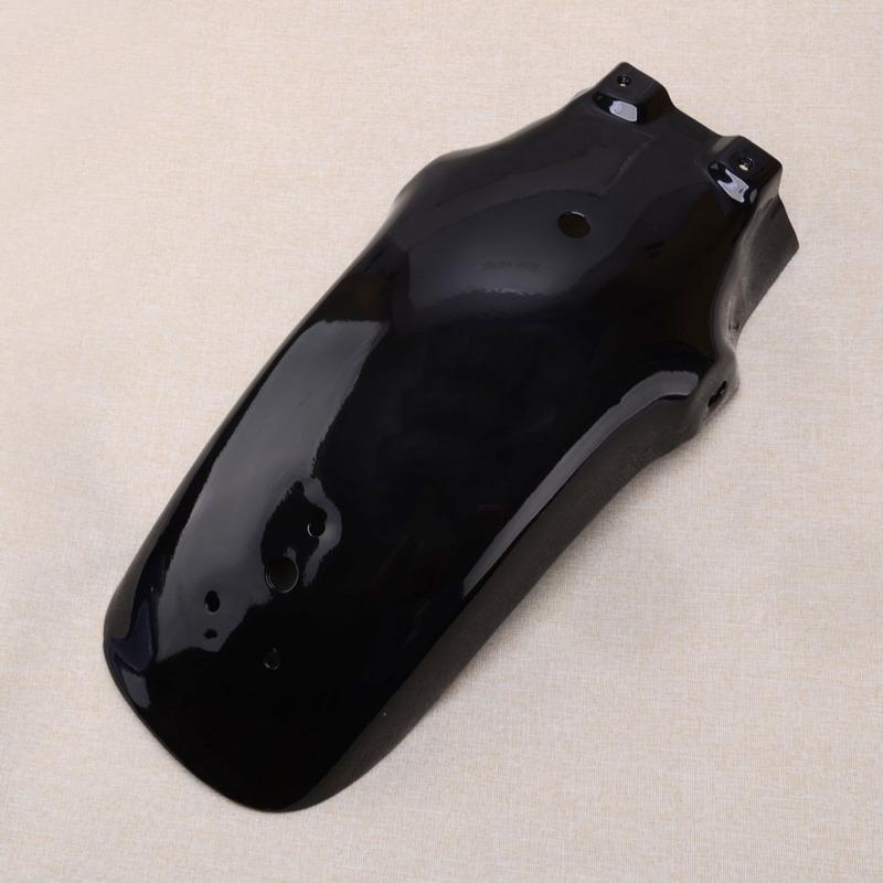 Black Rear Fender Mudguard Splash Guard Wheel Cover Longer Extended Motorcycle Universal
