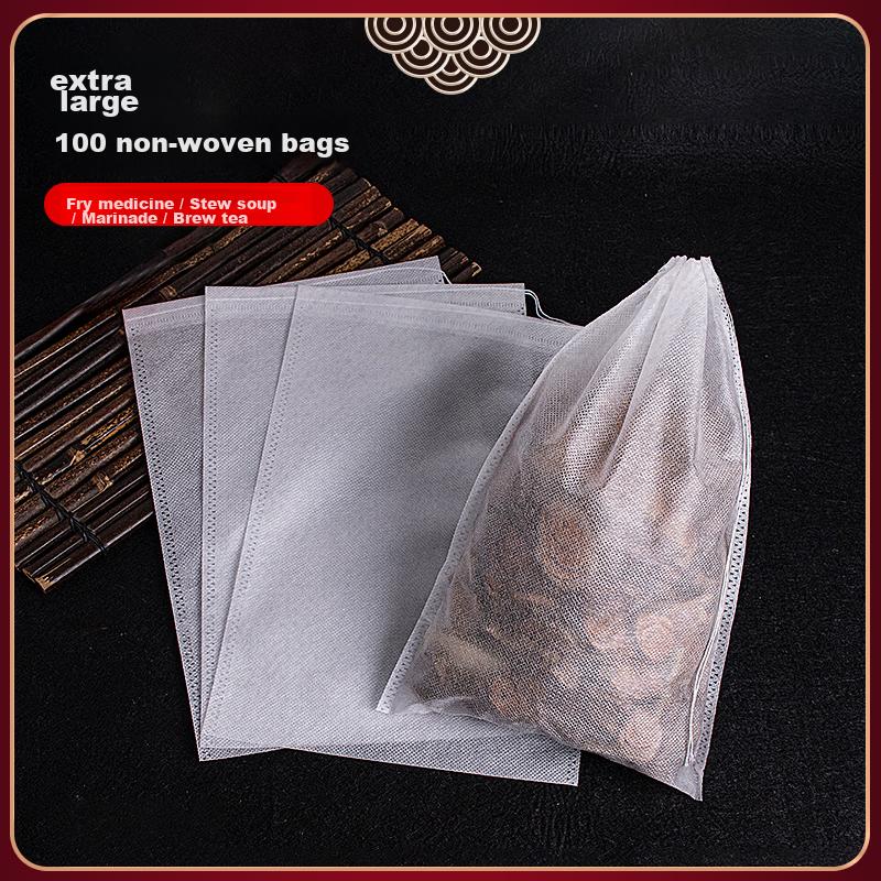 Tea Bag, Seasoning Packet, Filter Bag, Soup Cooking Bag, Drawstring Non-Woven Fabric Bag, Braising Spice Bag, Disposable Decoction Bag
