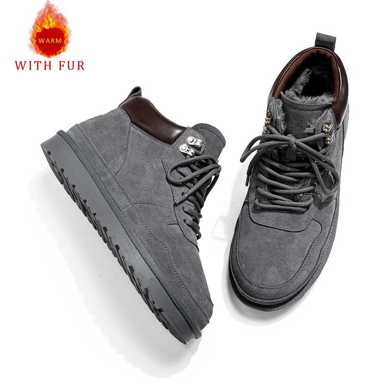 

Fashion High quality cotton boots Autumn and Winter Fashion Design Styles Daily office Adult outdoor shoes Classic retro hot selling 38 серый