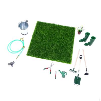 Mini Gartenwerkzeuge, Miniatur Puppenhaus Gartenwerkzeuge Mikro Landschaft Möbel, für Rasen