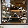 Bird Deterrent Window Clings White Spring Tree Branch Birds Hanging Vines Butterflies Static Glass Decals for Home Classroom Office Party Decoration
