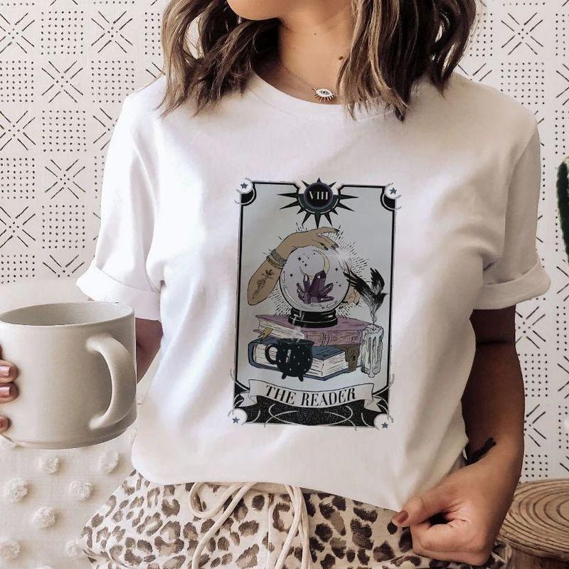 3D Book Printed Short Sleeve T-shirt 3D Book Print Round Neck Short Sleeve T-shirt