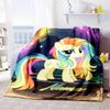 Little Pony (2) Personalized Name Blanket Throw Customizable Blanket Soft Warm Cozy Throw For Seaside Bed Office Bedding All-Season Use