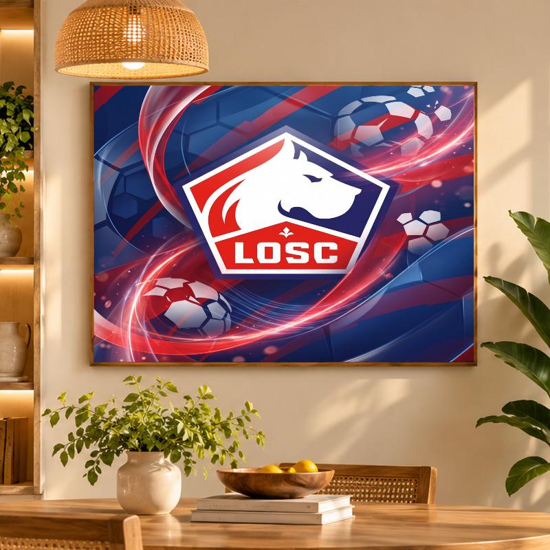 5D Diamond Painting LOSC Lille FC DIY Full Drill Diamond Art Kit Home Decoration