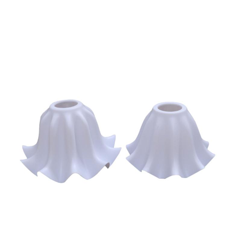 E27 Plastic Bell Orchid Lampshade DIY Chandelier Table Lamp Replacement Shade for Wall Night Restaurant Hanging Lamp Accessories