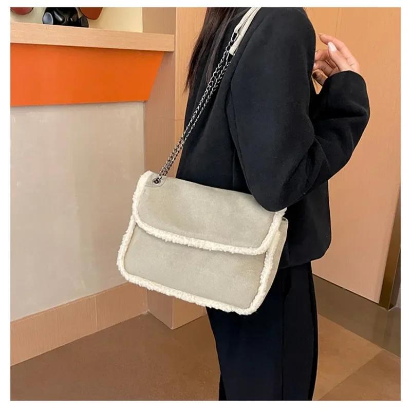 Ретро женские сумки через плечо легкие роскошные новые однотонные трендовые универсальные — фото 3