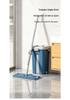 Dual-Use Hands-Free Flat Mop & Bucket Set for Dry and Wet Cleaning in Homes