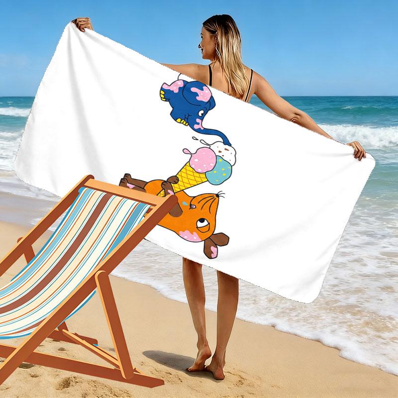 Die Maus Beach Towel, Large Soft Quick Dry Towel for Beach Camping Swimming