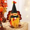 Thanksgiving Turkey Gnome Decor Halloween Plush Decorations, Handmade Scandinavian Tomte for Autumn Tiered Tray Decoration Fall Table Decor,
