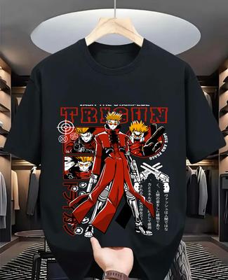 Trigun T-shirt Vash The Stampede Moon Funny COMEDY Girl Anime Manga Gift Shirt