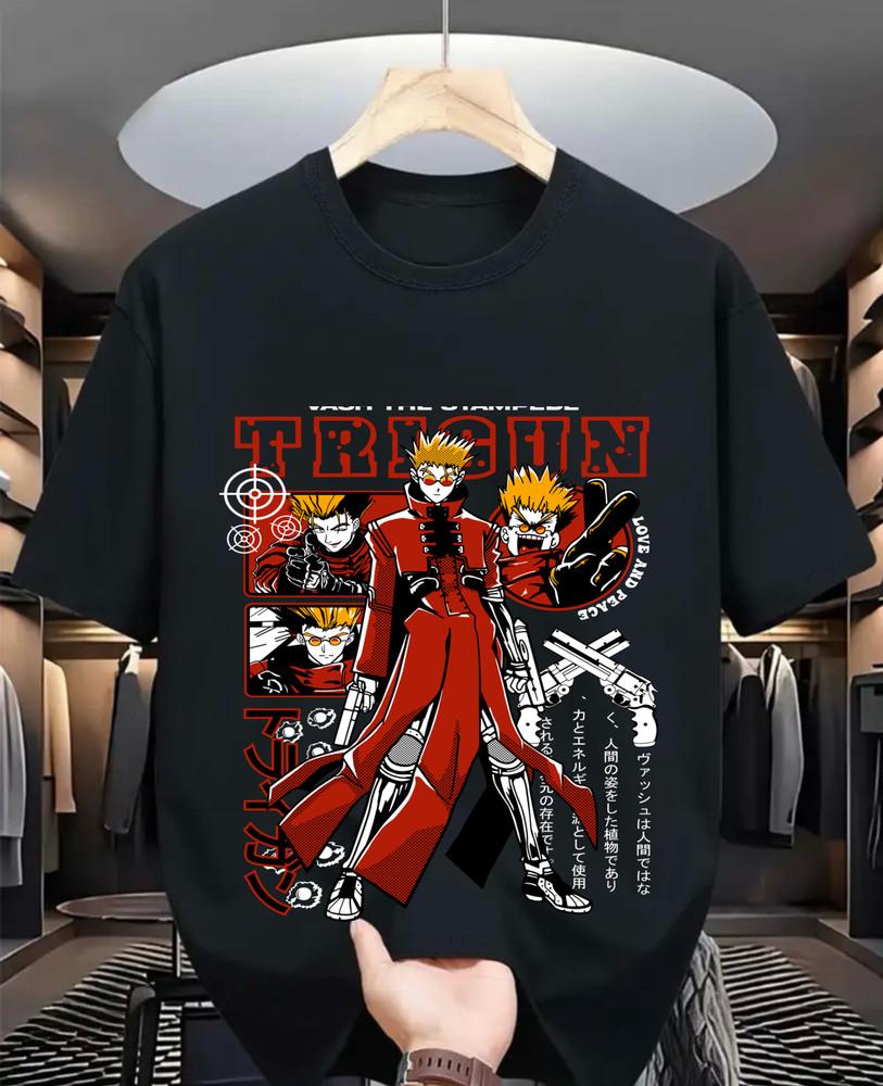 

Футболка Trigun Vash The Stampede Луна Смешная КОМЕДИЯ Девушка Аниме Манга Подарок Футболка XL