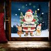 Watercolor Santa Claus, Snowman, Reindeer, Home Decoration, Glass Doors and Windows, Static Window Stickers