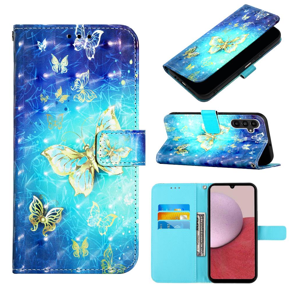 Süße Bemalte Leder Klappbrieftasche Hülle Für Samsung Galaxy A54 A34 A24 A14 A04S A73 A53 A33 A23 A13 Ständer Buch Handyhülle