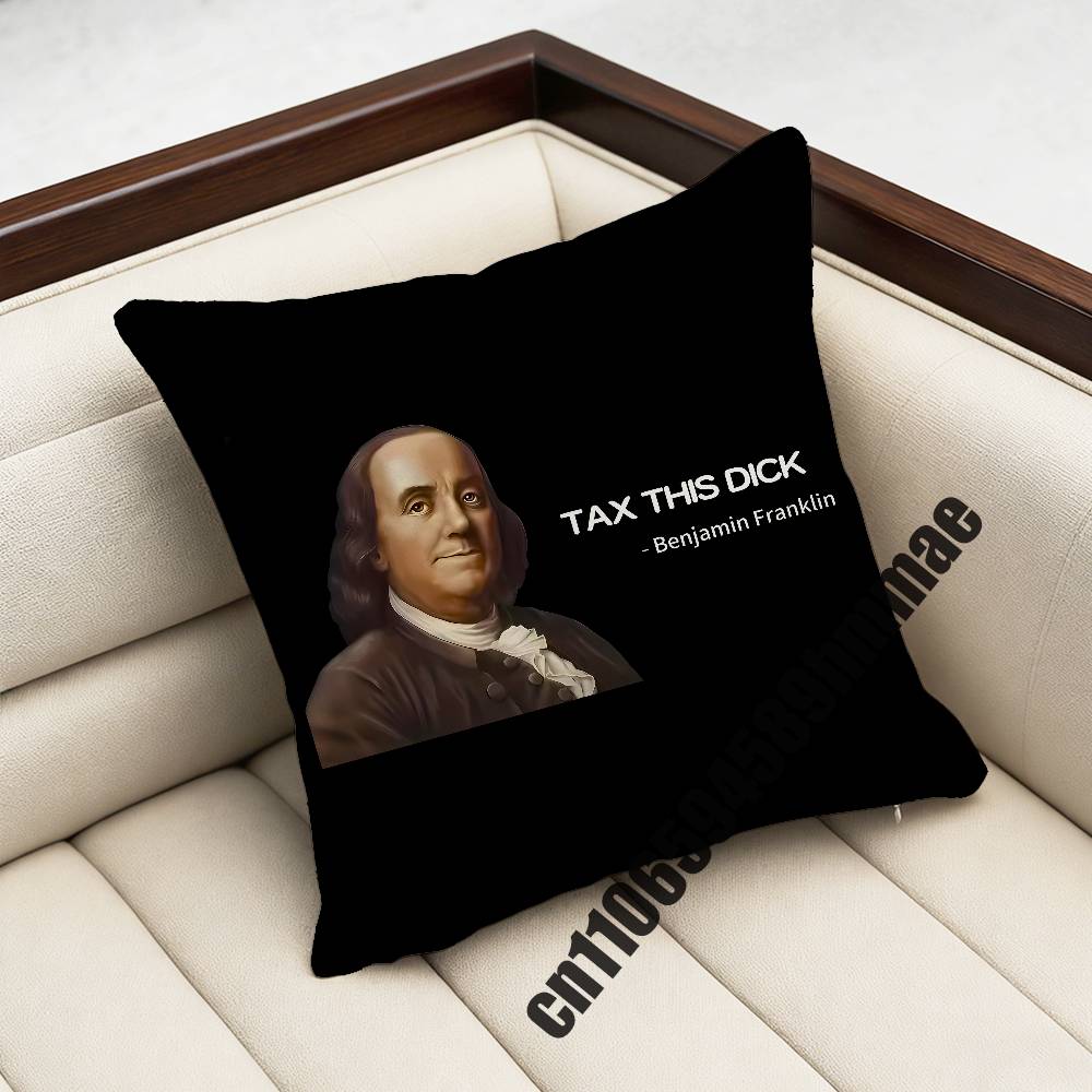 Benjamin Franklin Tax This Dick America USA Throw Pillow Case Sham For xcm xcm Square Car Pillowcase Pad Cushion Cover