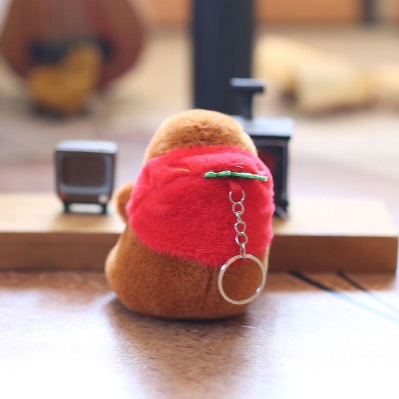 Plush Keychain Capybara Toy Pp Cotton Stuffed Bag Decor For Gift Children