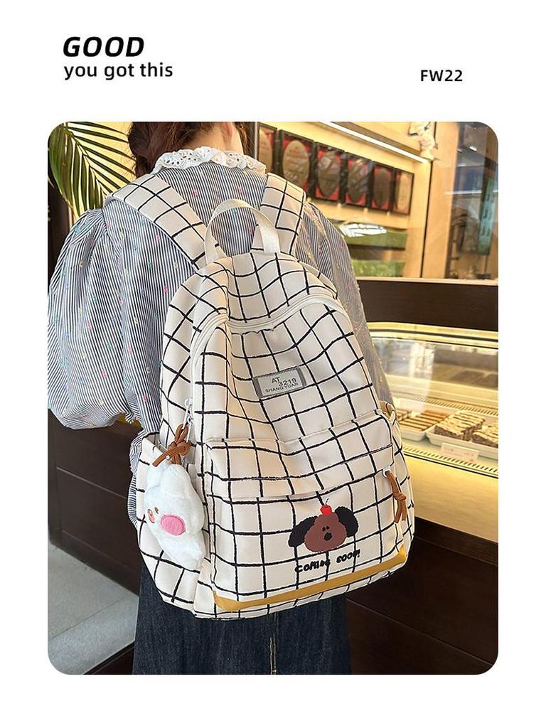 New Cute Cartoon Printed Student Backpack: Lightweight, Durable, Large Capacity Shoulder Bag for Casual Travel & School