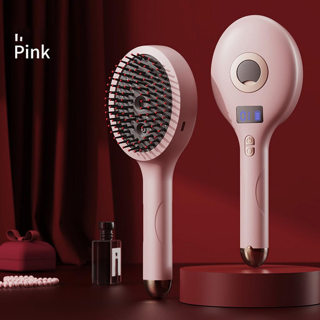 Electric Scalp Massage Hairbrush with Spray Function Rechargeable Hair Care Comb for Scalp Stimulation and Hair Nourishment