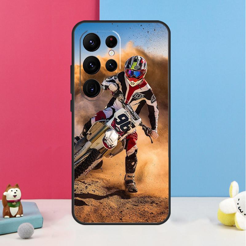 Moto Cross Motorcycle Sports Case For Samsung Galaxy S24 S26 Ultra S20 S21 S22 S23 S25 Plus S10 S25 FE Back Cover Shell