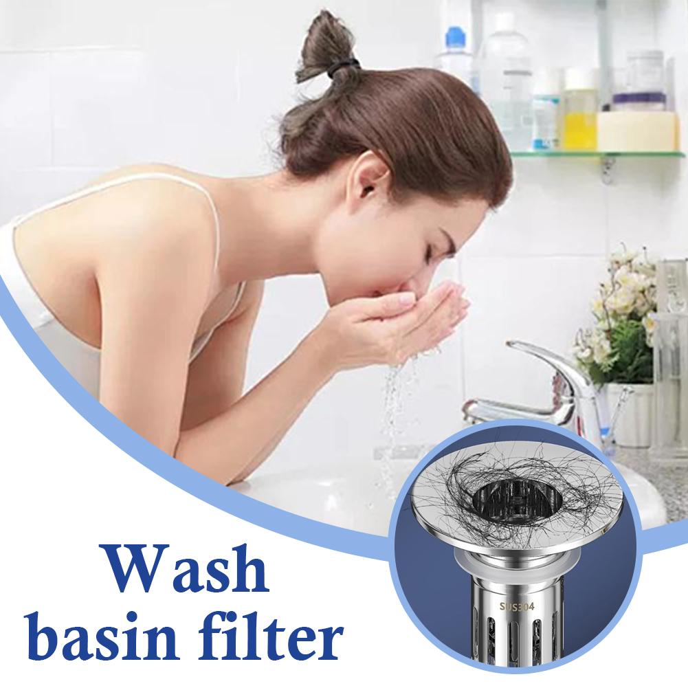 Anti Odor Pop-Up Bounce Core Sink Strainer Basin For Kitchen Bathroom Stainless Steel Floor Drain Filter Washbasin Plug