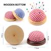 Pin Cushions Round Shaped Sewing Needle Pad Pincushions for Sewing with Wristband,Sewing Accessory for DIY Craft