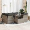 VidaXL Garden Lounge Set with Cushions 7 Pcs Grey Wicker 3326111