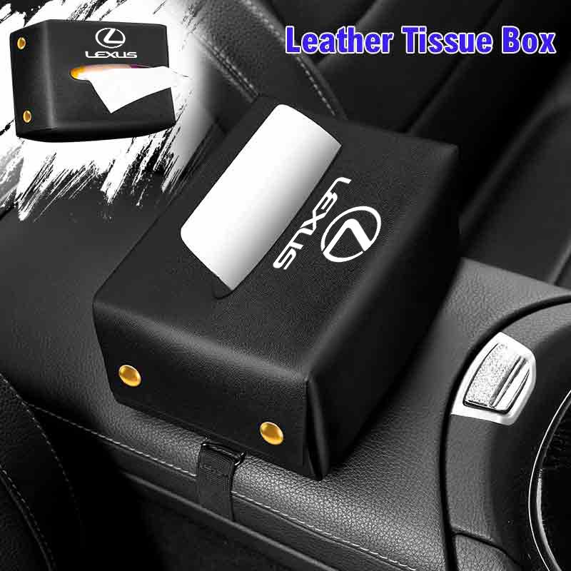 Car Tissue Box Armrest Storage Case Seatback Napkin Holder Accessories For Lexus CT200h ES250 ES300h IS250 IS200 GS300 GS460