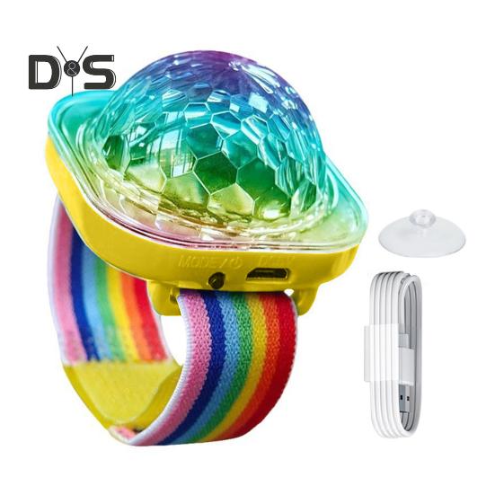 

Диско-шар Световой браслет со звуковым управлением Компактный дизайн Портативный перезаряжаемый браслет RGB Стробоскоп 1pc жёлтый