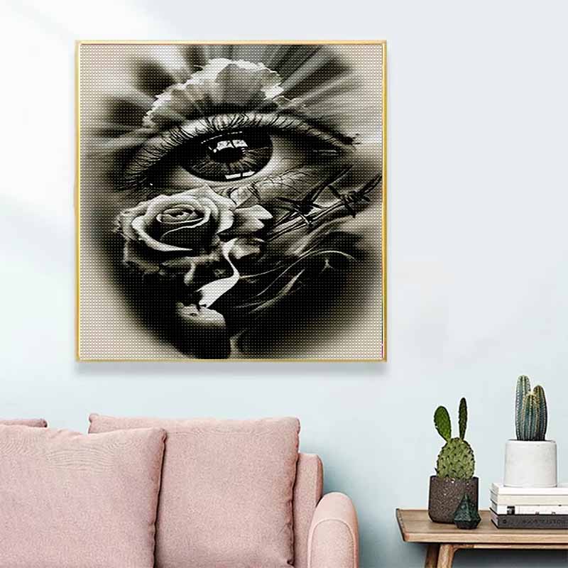 Neuankömmling 5D DIY Vollkreis Diamantmalerei "Auge" Stickerei Kreuzstich Heimdeko Geschenk