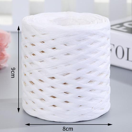 200M Natural Raffia Straw Yarn For Knitting Crocheting Paper Threads Friendly Paper Yarn DIY Handmade Summer Sunhat Beach Bag